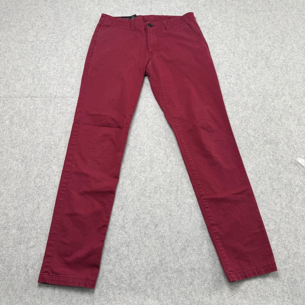 Armani Exchange Pants Mens 30x30 (29x29) Red Slim Fit Stretch Chino Cotton Twill